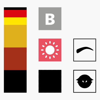 Infografica pigmento 713 Blond Brown Swiss Color – Dati tecnici Serie 7 PMU con temperatura calda, copertura media e formula ibrida per sopracciglia e areola.